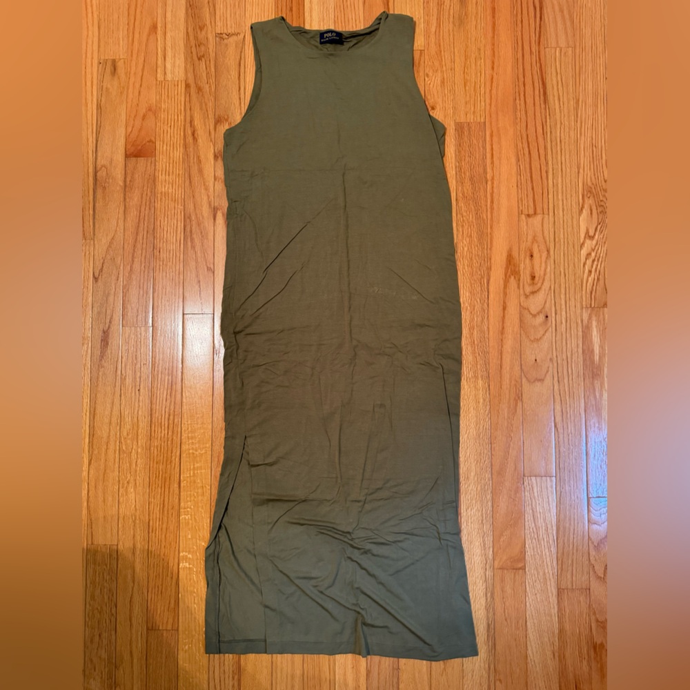 POLO RALPH LAUREN army green jersey dress!